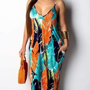 Island maxi dress with pockets